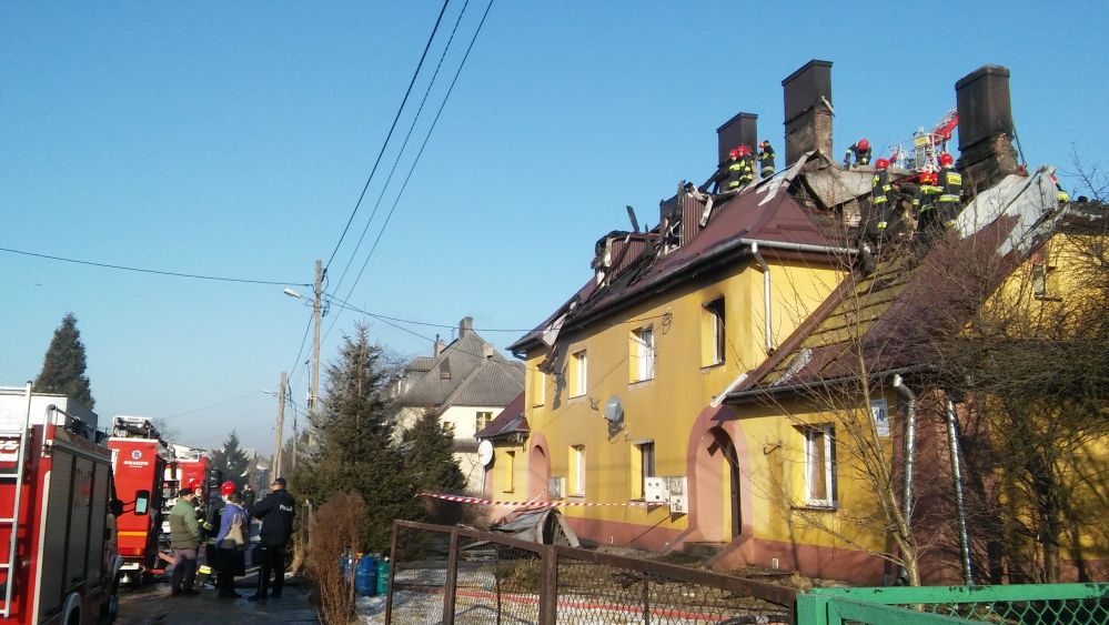 Pożar w budynku wielorodzinnym 